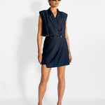 Aje Wrap Mini Skirt & Cropped Sleeveless Blazer Set, image 4 of 5