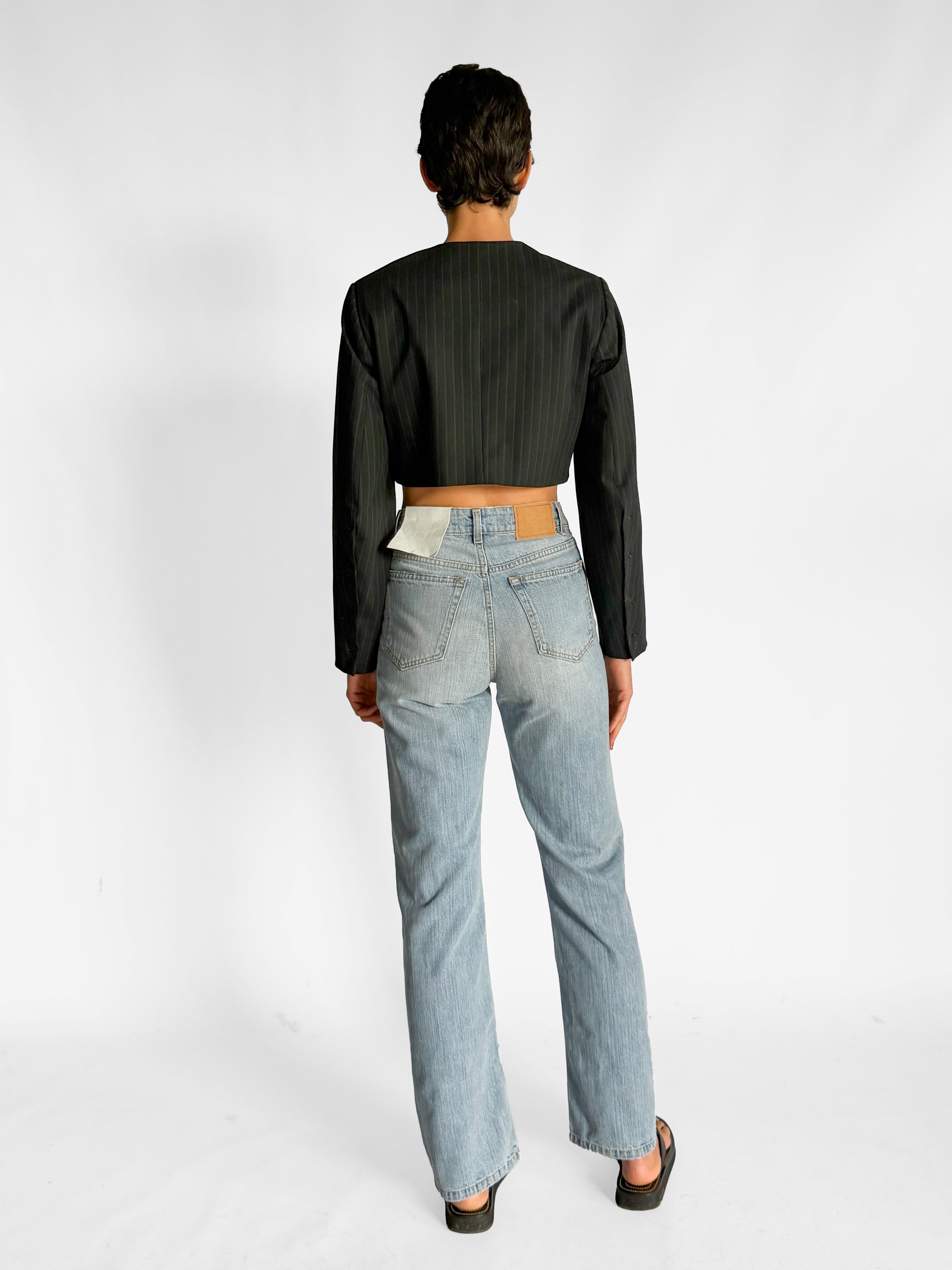 Ganni Striped Cropped Blazer, image 4 of 4