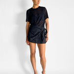 Venroy Linen Tie Mini Skirt, image 4 of 5