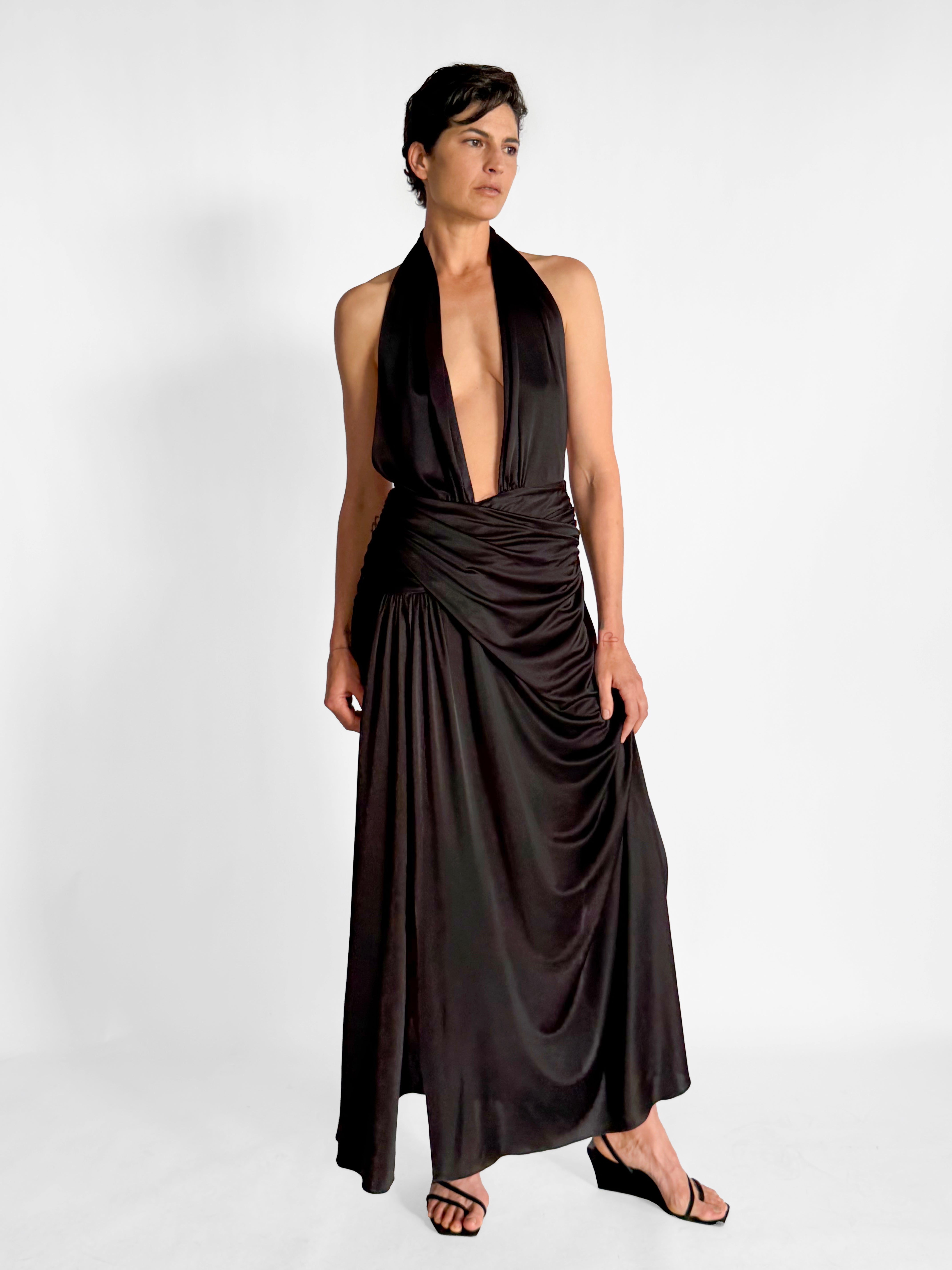 Courtney Zheng Selene Plunge Jersey Gown, image 4 of 5