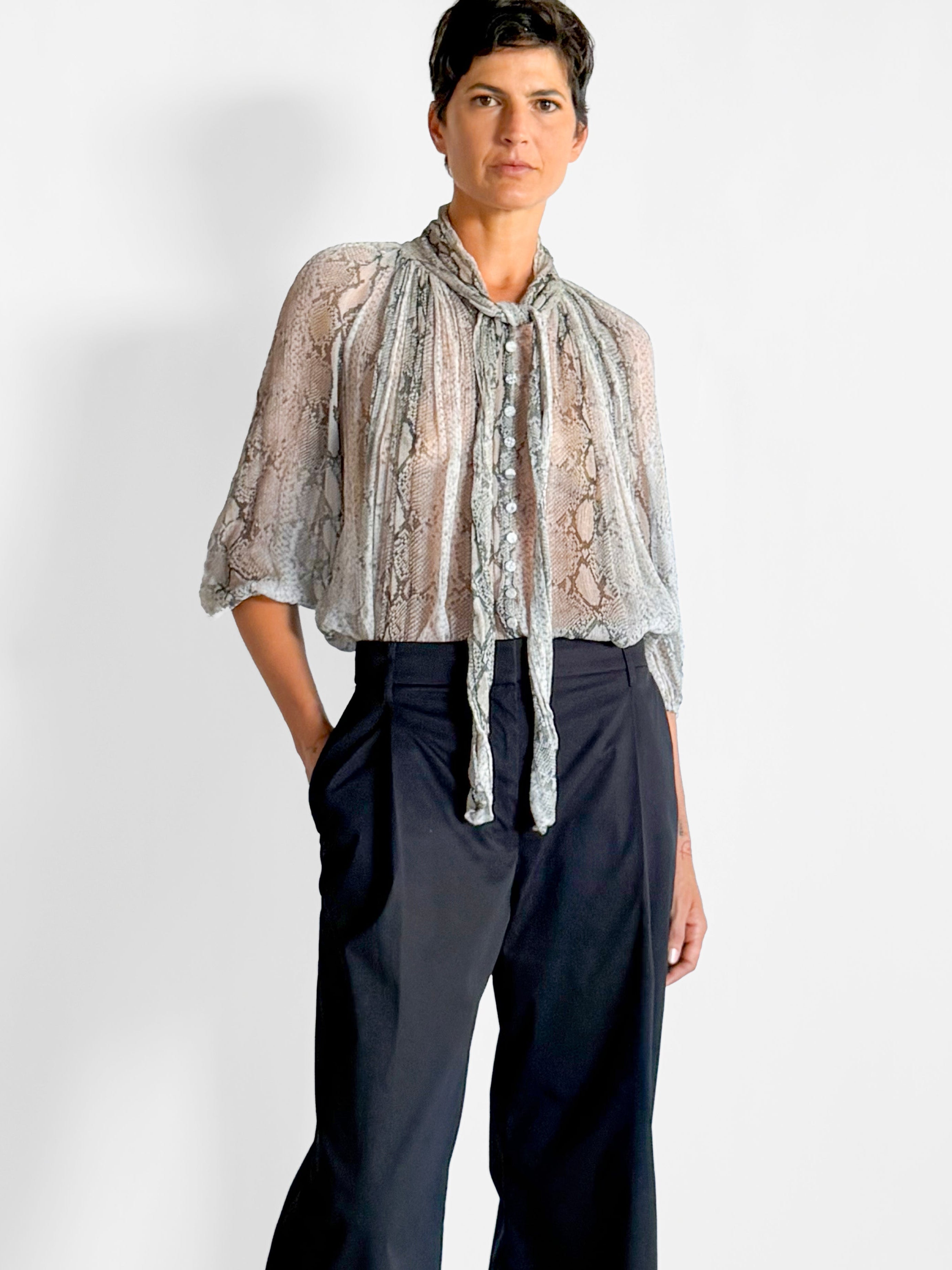 Zimmermann Snake Silk Blouse, image 5 of 5