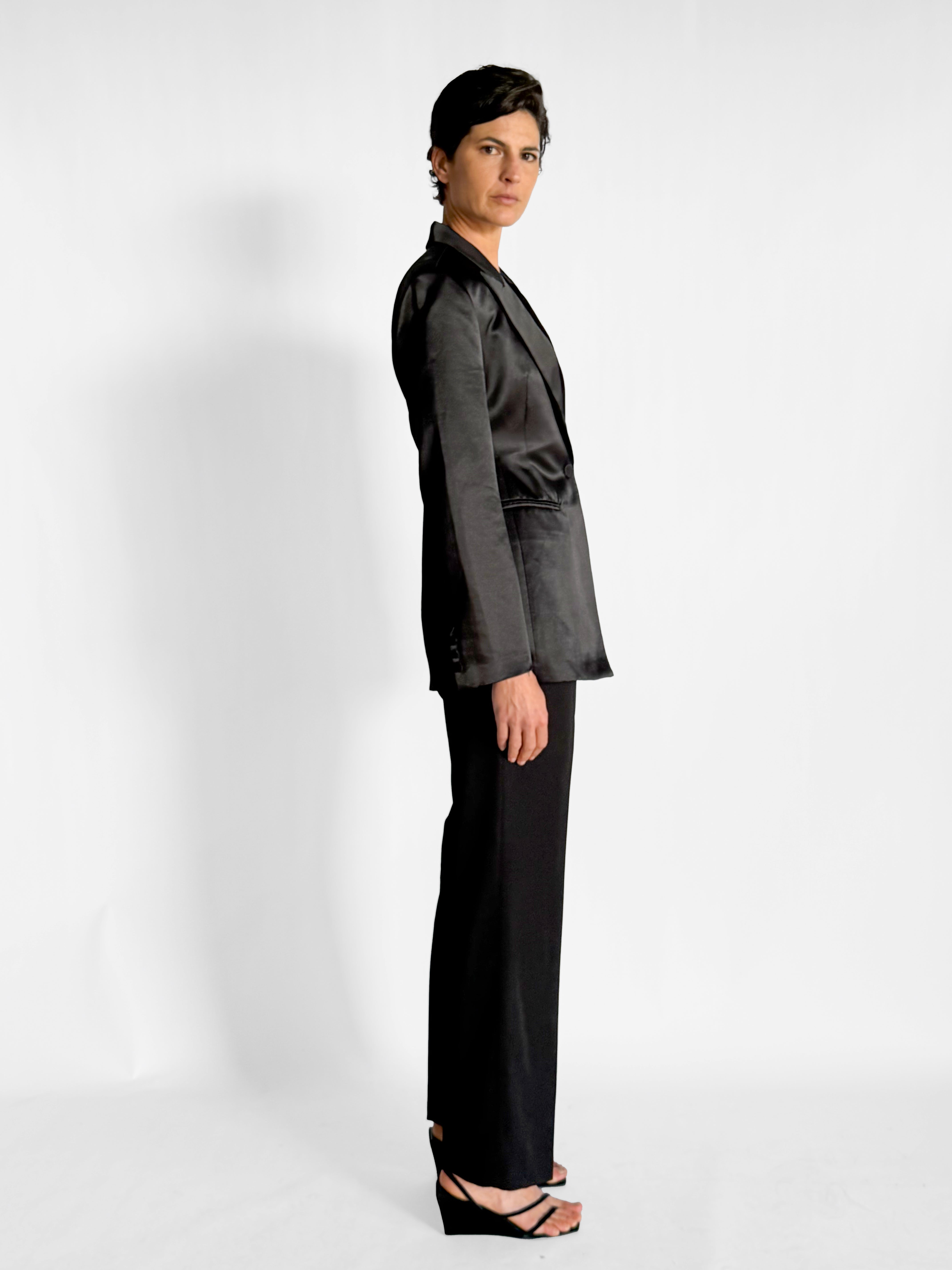 Courtney Zheng Inge Wool Silk Duchesse Satin Blazer, image 5 of 5