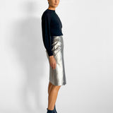 MSGM Silver Pencil Skirt, image 5 of 6