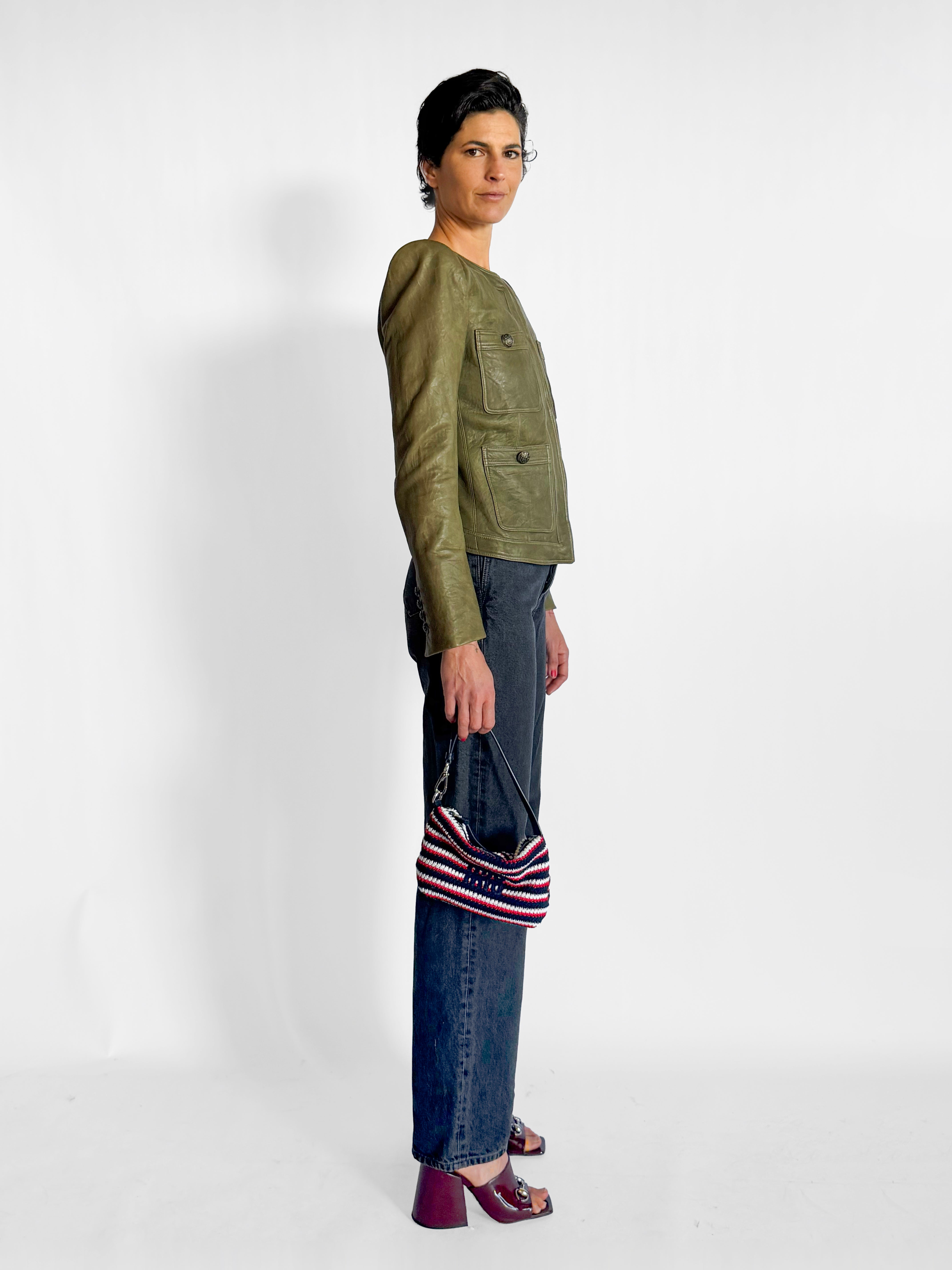Veronica Beard Leather Dicky Jacket, image 5 of 5