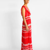 Self Portrait Ruffled Plisse-Georgette Maxi Dress, image 5 of 5
