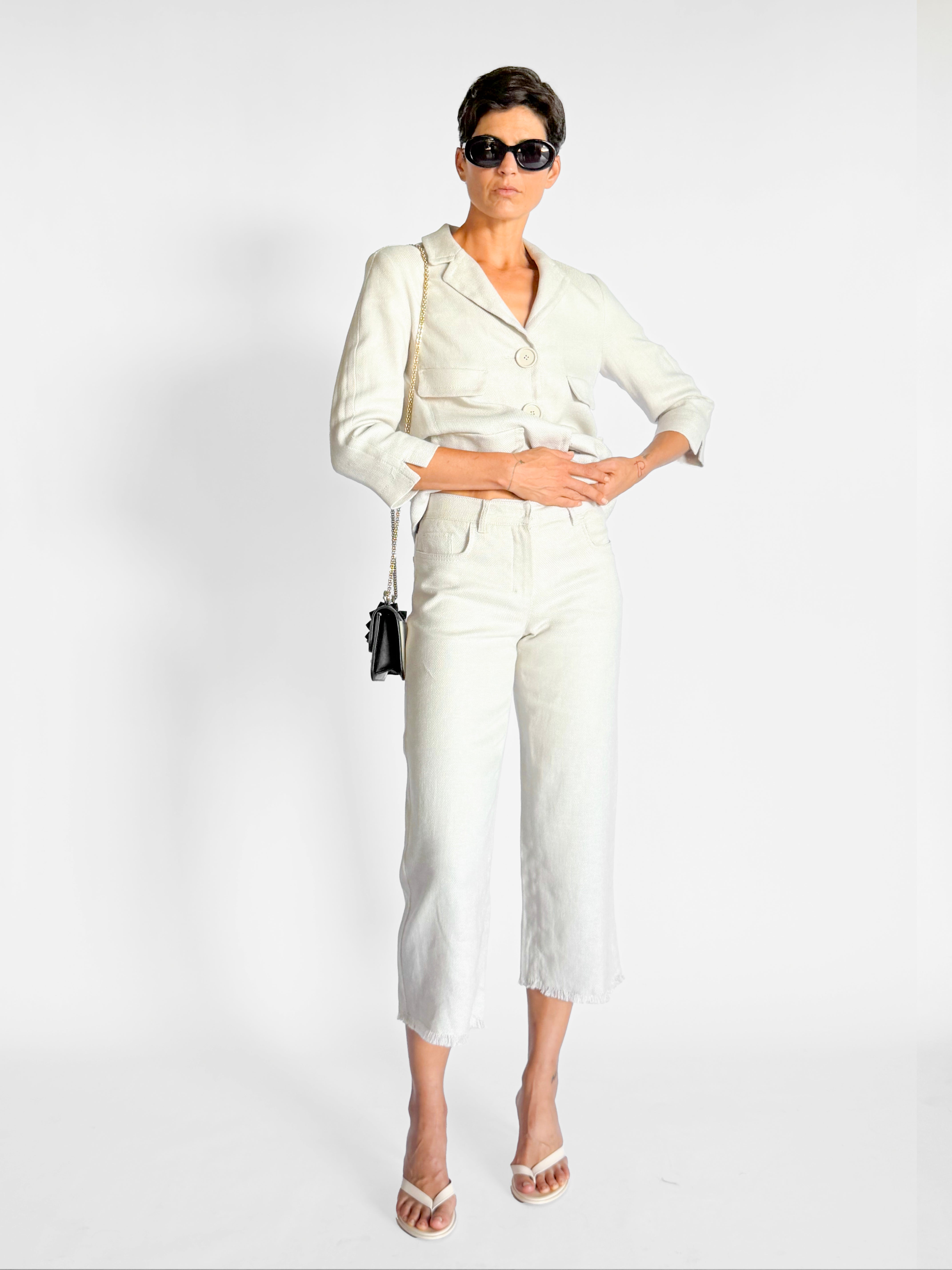 Max Mara Linen Jacket and Pant Set, image 5 of 6