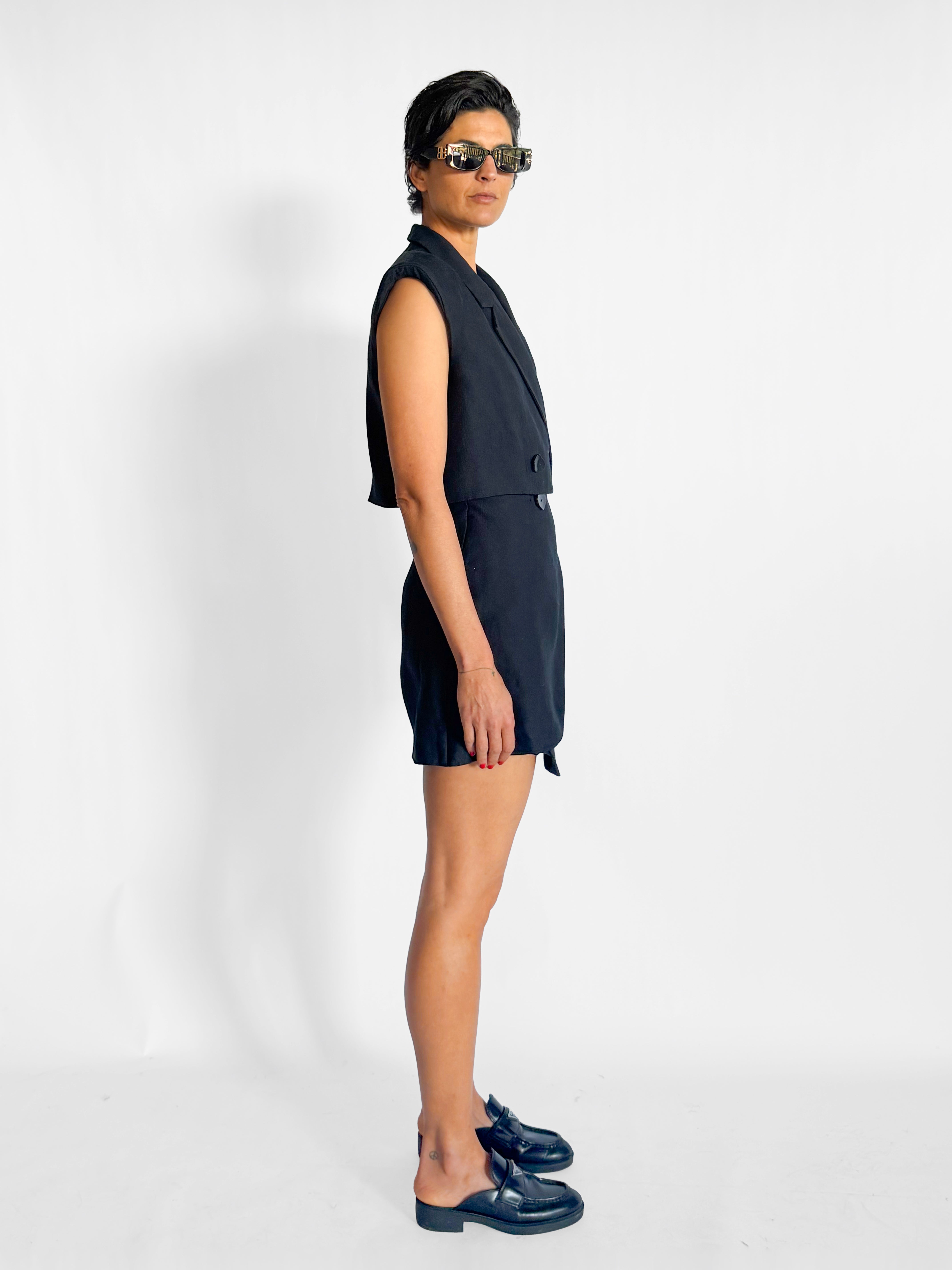 Aje Wrap Mini Skirt & Cropped Sleeveless Blazer Set, image 5 of 5