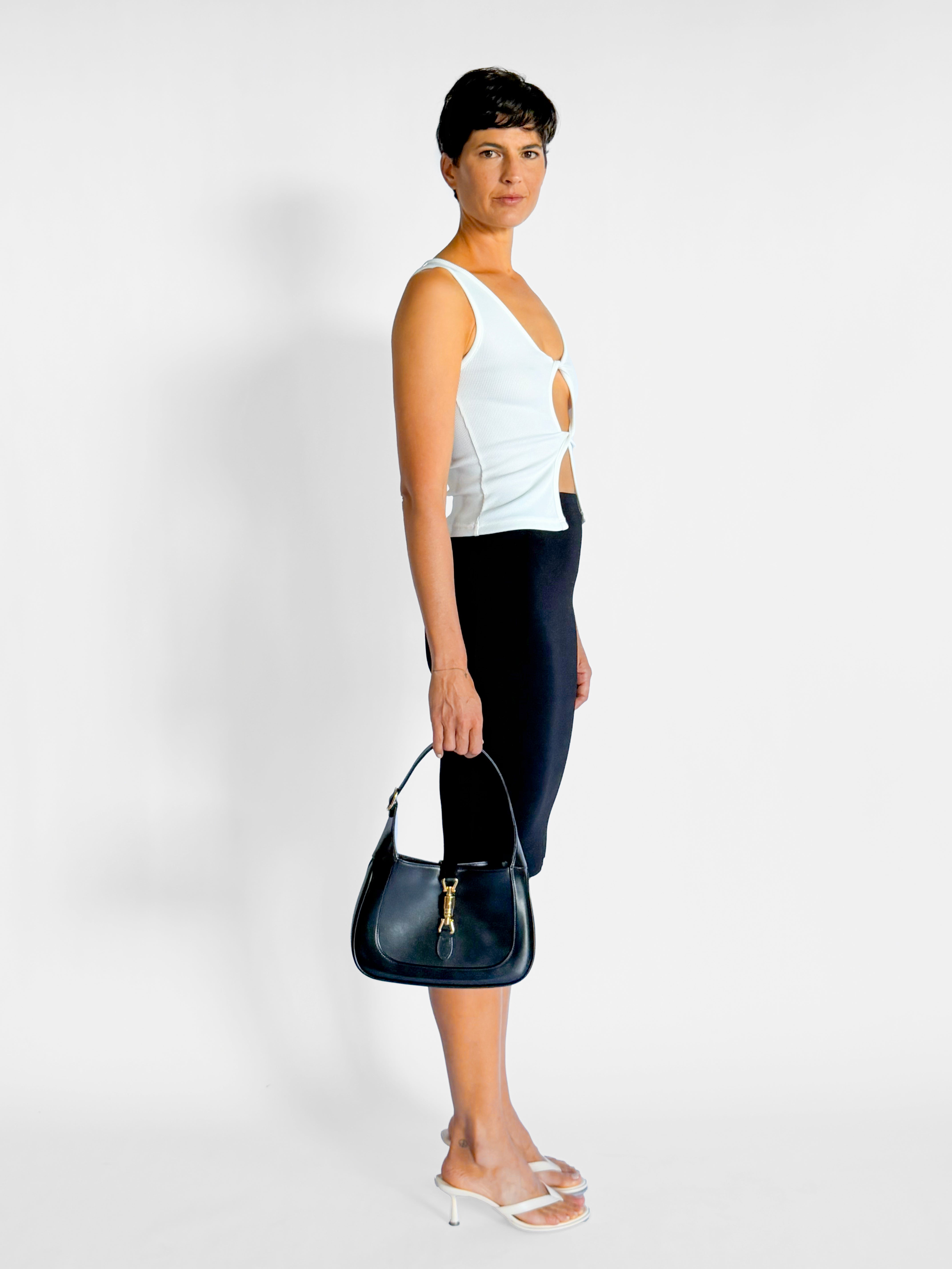 Saint Laurent Mid Rise Pencil Skirt, image 5 of 5