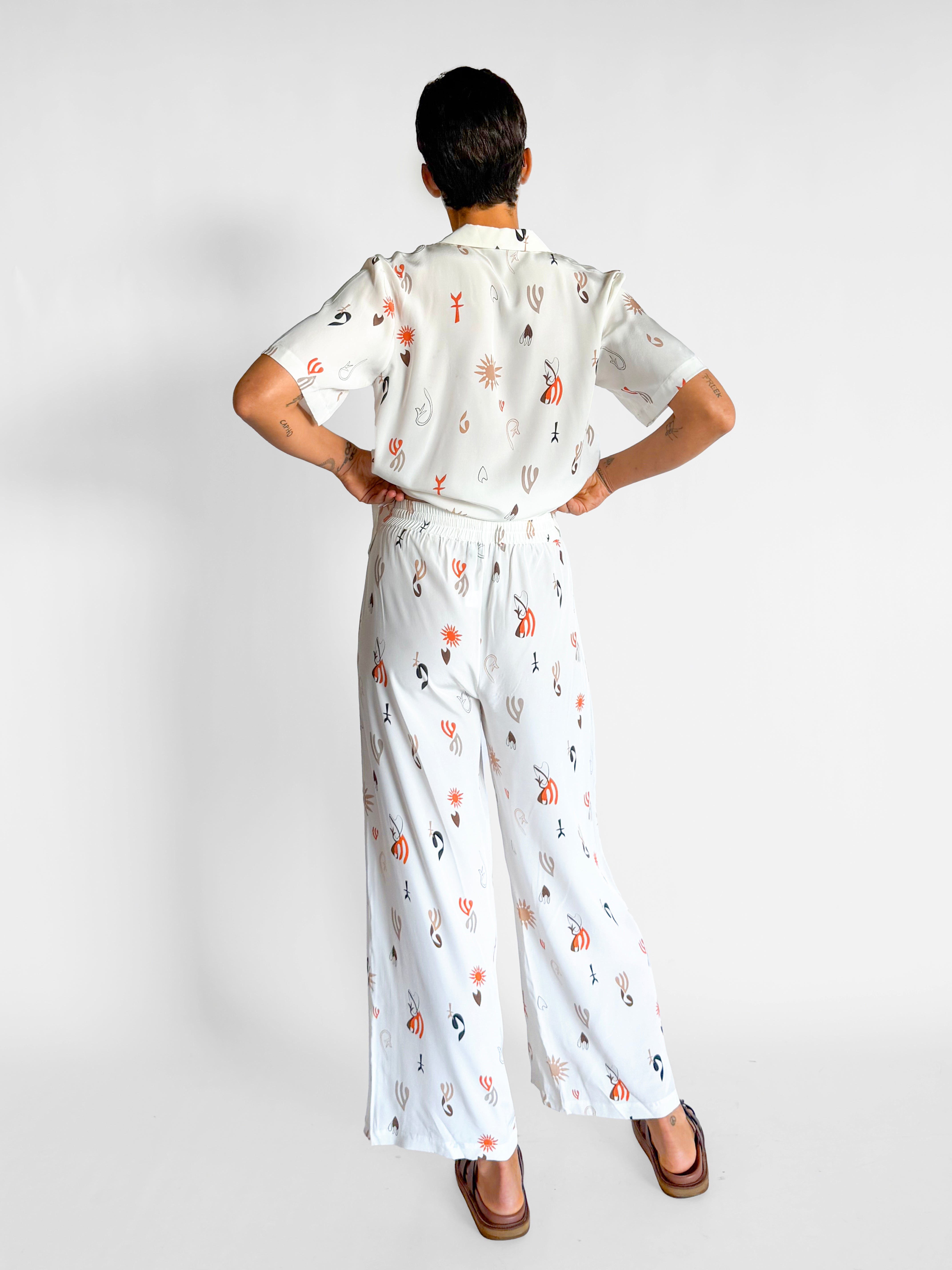 Ginia Isla Silk Shirt & Pants Set, image 5 of 5
