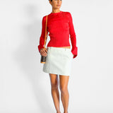 Albus Lumen Tailored Linen Denim Mini Skirt, image 5 of 5