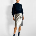 MSGM Silver Pencil Skirt, image 6 of 6