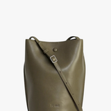 Leather Crossbody Bucket Bag