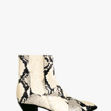 Frida Snakeskin Effect Ankle Boots