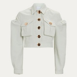 Cropped Puff Sleeve Dunbar Jacket