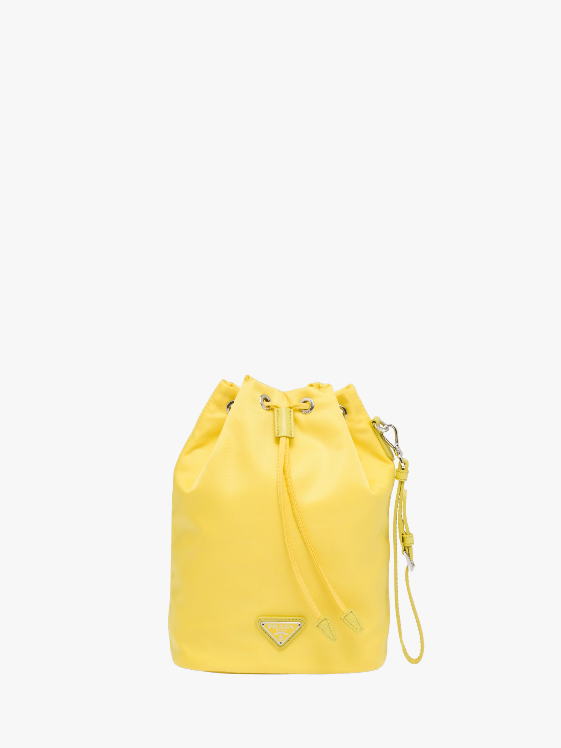 Prada nylon bucket bag discount