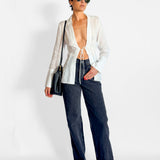 Sheer Linen Tie Top
