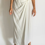 Natural Faille Wrapped Skirt