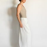 Natural Faille Wrapped Skirt