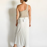 Natural Faille Wrapped Skirt