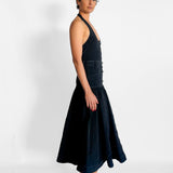 Belmond Button Demin Tiered Midi Skirt