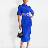 Loophole Tie Skirt & Button Up Shirt Set