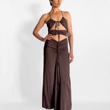 Cutout Halter Neck Maxi Dress
