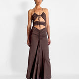 Cutout Halter Neck Maxi Dress