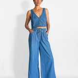 Sadie Wide Leg Jeans and Mackay Denim Crop Top