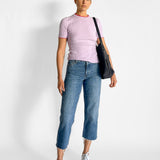 Bebe Ribbed Knit Top