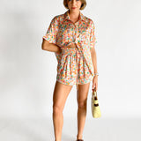 Lovers Silk Shirt and Shorts Set