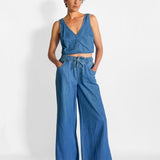 Sadie Wide Leg Jeans and Mackay Denim Crop Top