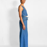 Sadie Wide Leg Jeans and Mackay Denim Crop Top