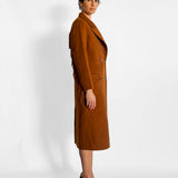 Wool Overshirt Coat with Fringing
