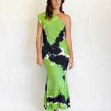 Multi Dye One Shoulder Dress