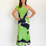 Multi Dye One Shoulder Dress