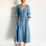 Linen Wrap Dress