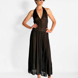 Fluid Jersey Halter Dress