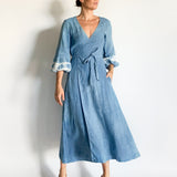 Linen Wrap Dress