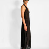 Fluid Jersey Halter Dress
