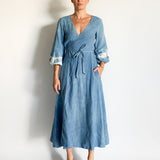 Linen Wrap Dress