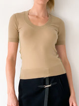 Short Sleeve Cashmere Top