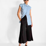Cut Out Backless Shirt