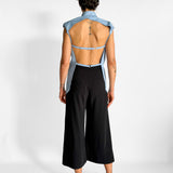 Cut Out Backless Shirt
