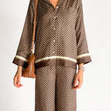 Silk Relaxed Shirt and Pant Set