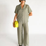 Silk Relaxed Shirt and Pant Set