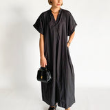 Button Front Djellaba Dress