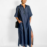 Pop-over Shirt Dress