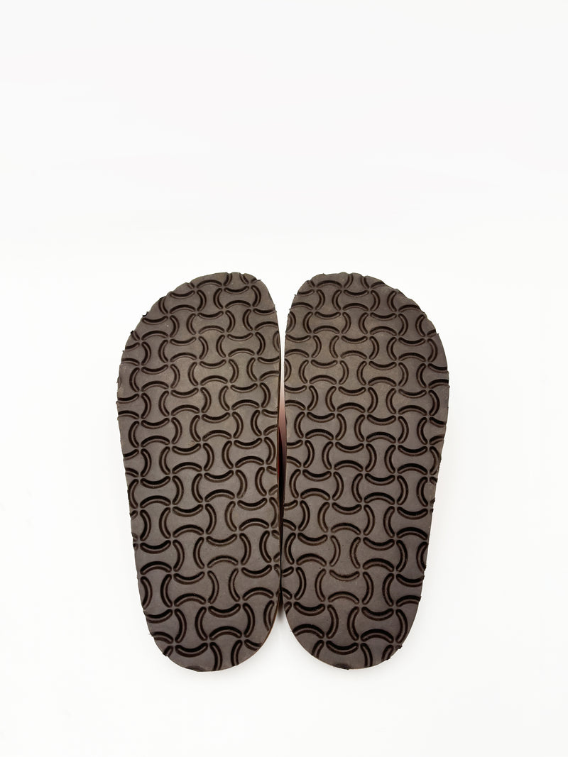 Padded Strap Leather Flip Flops