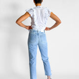 Zoe High Rise Straight Crop Jeans