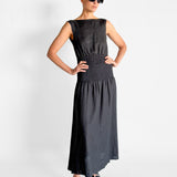 Lorena Open Back Linen Maxi Dress